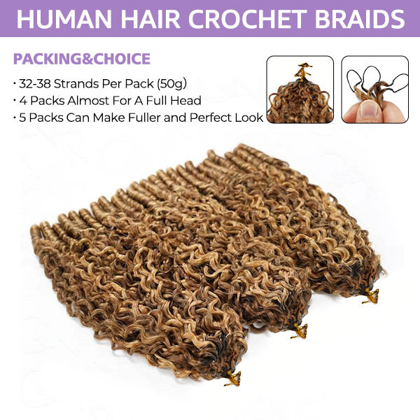 Pre-Sale | HAIR Highlight 4/27 Burmese Curly Crochet Human Hair With Miracle Knots for Easy Install
