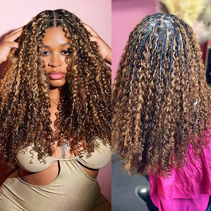 Pre-Sale | HAIR Highlight 4/27 Burmese Curly Crochet Human Hair With Miracle Knots for Easy Install