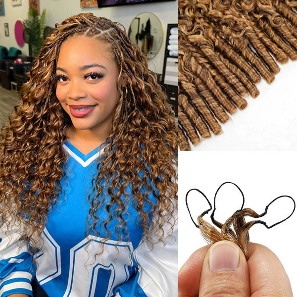 Pre-Sale | HAIR Highlight 4/27 Burmese Curly Crochet Human Hair With Miracle Knots for Easy Install