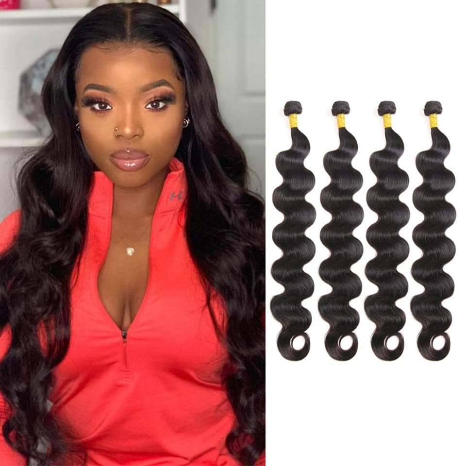 (B1) Indian Body Wave 4 Bundles Virgin Human Hair Extension