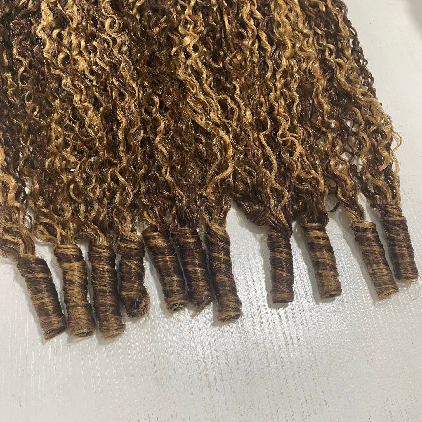 Hair Highlight P4/27 Burmese Curly Human Hair 3 Bundles Extension Hair Weave Bundles