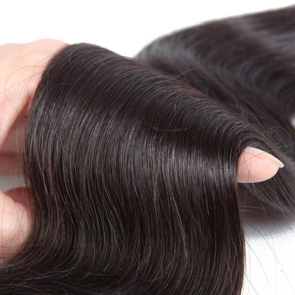 (B1) Body Wave Bundles Human Hair 3 Bundles Natural Black Color Brazilian Virgin Weave Bundles Hair Extensions