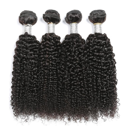 Brazilian Kinky Curly 4 Bundles Virgin Human Hair Extensions 8-40 inches
