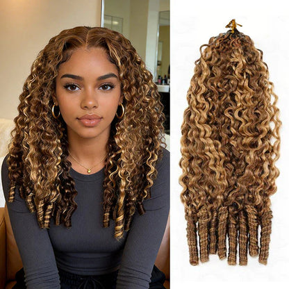 Pre-Sale | HAIR Highlight 4/27 Burmese Curly Crochet Human Hair With Miracle Knots for Easy Install