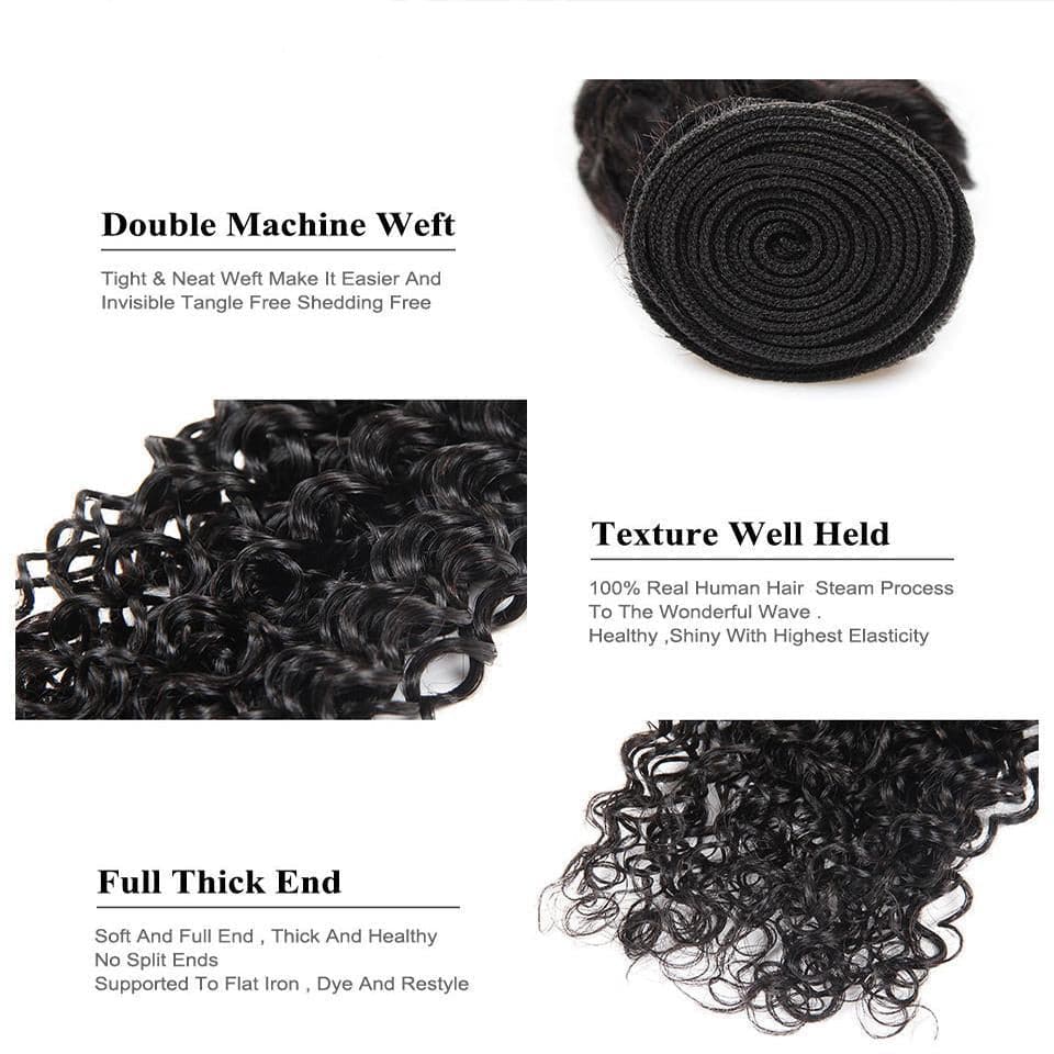 Brazilian Kinky Curly 4 Bundles Virgin Human Hair Extensions 8-40 inches