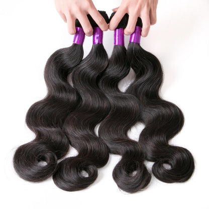 4 Bundles Brazilian Body Wave Virgin Human Hair Extension 8-40 inches