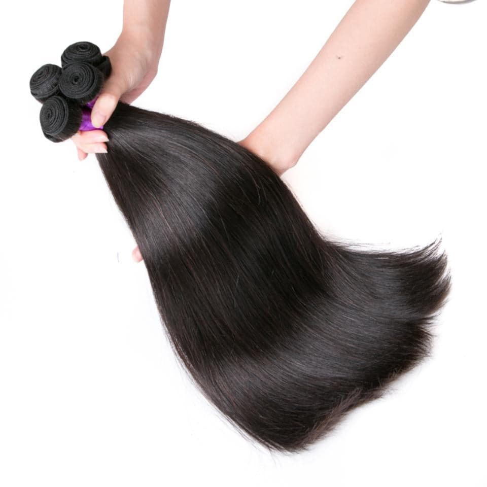 3 Bundles Peruvian Straight Virgin Human Hair Extension 8-40 inches